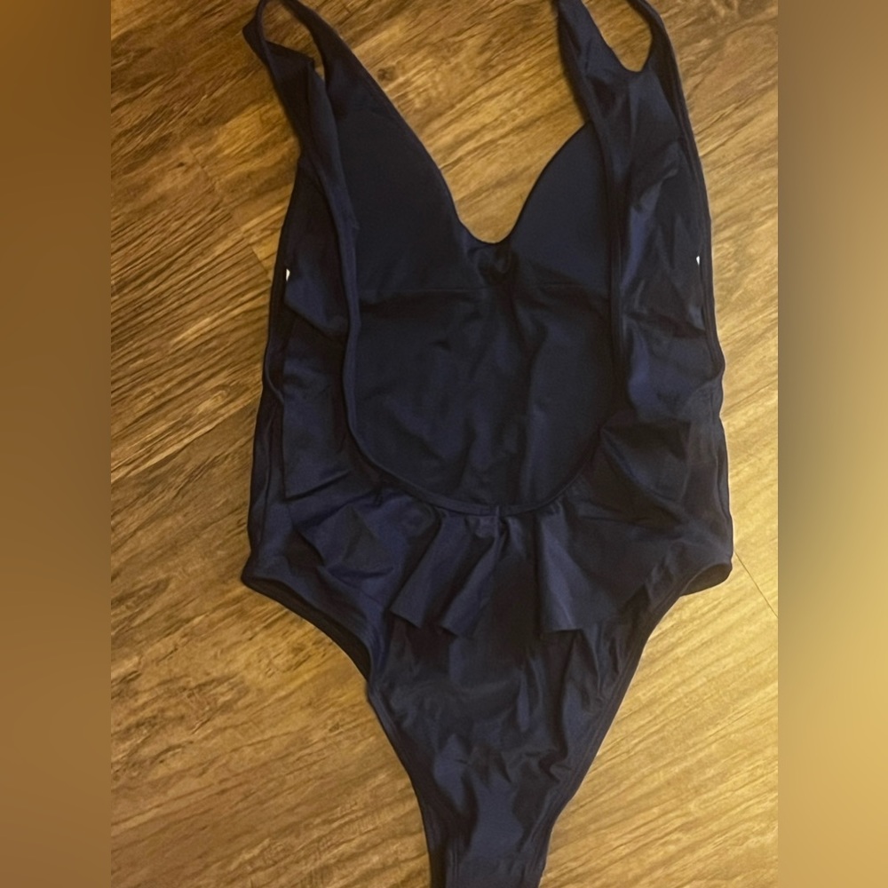 Aerie Ruffle Low Back Cheeky One Piece